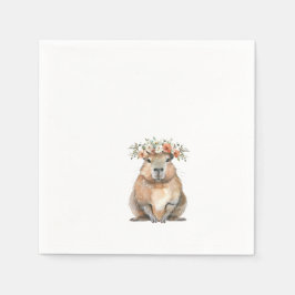 Capybara Baby Shower • Oh Baby Wildflower Serviette