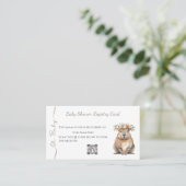 Capybara Baby Shower • Registry Card Visitenkarte (Stehend Vorderseite)