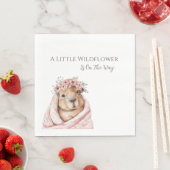 Capybara Baby Shower • Wildflower Napkin Serviette (Beispiel)