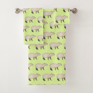 Capybara Badetuch Set