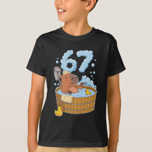 Capybara Badewanne 67 Entspannt Lustig Six Seven M T-Shirt