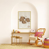 Capybara-Badezeit Süßes Tier Wandkunst Poster