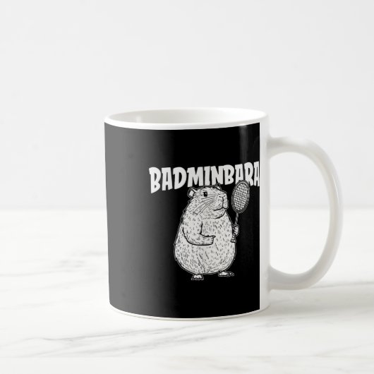 Capybara Badminton Shuttle - Player Racket Badminb Kaffeetasse (Rechts)