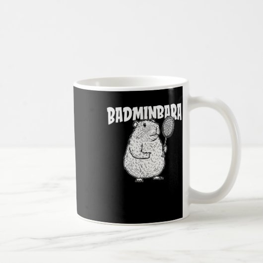 Capybara Badminton Shuttle - Player Racket Badminb Kaffeetasse (Rechts)