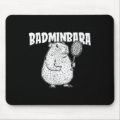 Capybara Badminton Shuttle - Player Racket Badminb Mousepad (Vorne)