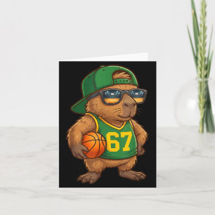 Capybara Basketball 67 Gen Alpha Slang Srts Männer Karte