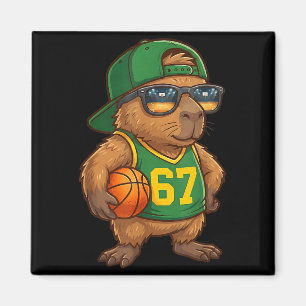 Capybara Basketball 67 Gen Alpha Slang Srts Männer Magnet