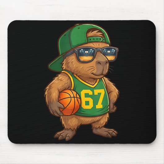 Capybara Basketball 67 Gen Alpha Slang Srts Männer Mousepad (Vorne)