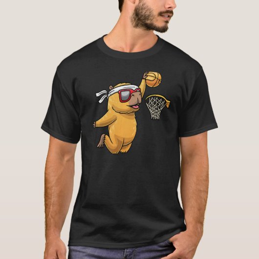 Capybara Basketball Sport Rodent Kids Pre T-Shirt (Vorderseite)