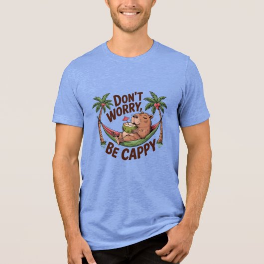 Capybara Be Happy Tri-Blend Shirt (Vorderseite)