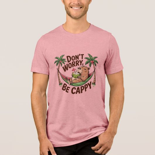 Capybara Be Happy Tri-Blend Shirt (Vorderseite)