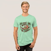 Capybara Be Happy Tri-Blend Shirt (Vorderseite voll)