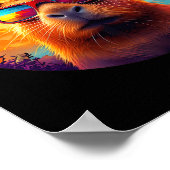 Capybara Berg Natur Tierwelt Wald Poster (Ecke)