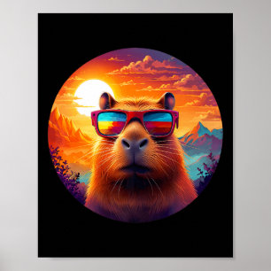 Capybara Berg Natur Tierwelt Wald Poster