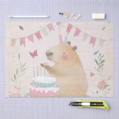 Capybara Birthday Bash Party Dekorationspapier Seidenpapier (Handwerk)