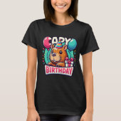 Capybara Birthday Bash - Quirky Party Animal T-Shi T-Shirt (Vorderseite)