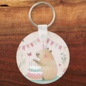 Capybara Birthday Bash Schlüsselanhänger (Rückseite)