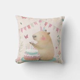 Capybara Birthday Bash Throw Kissen