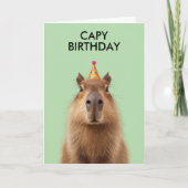 Capybara Birthday Celebration Karte (Vorderseite)