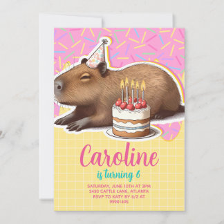 Capybara Birthday Einladung