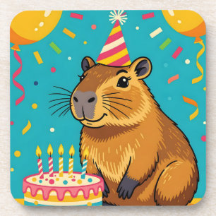 Capybara Birthday Getränkeuntersetzer