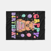 Capybara Birthday Girls Funny Birthday Kids Boys G Fleecedecke (Vorderseite (Horizontal))
