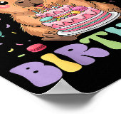 Capybara Birthday Girls Funny Birthday Kids Boys G Poster (Ecke)