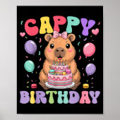 Capybara Birthday Girls Funny Birthday Kids Boys G Poster (Vorne)