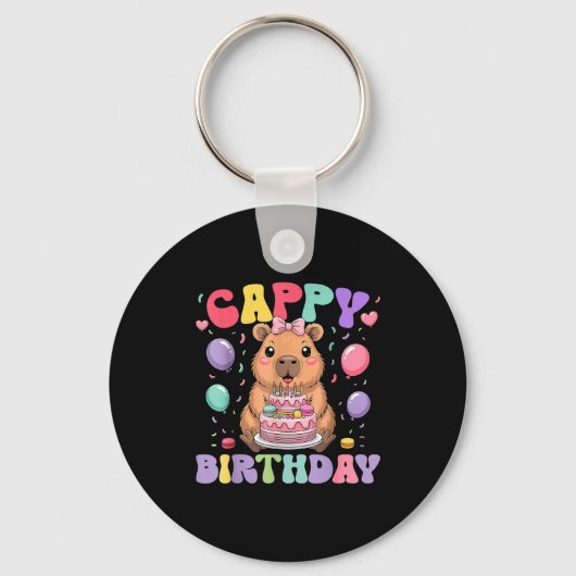 Capybara Birthday Girls Funny Birthday Kids Boys G Schlüsselanhänger (Vorderseite)