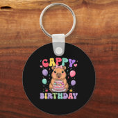 Capybara Birthday Girls Funny Birthday Kids Boys G Schlüsselanhänger (Vorderseite)