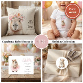 Capybara Birthday Herz-Aufkleber