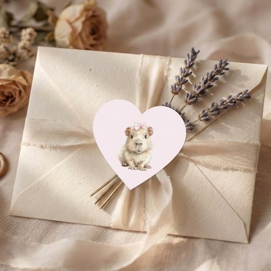 Capybara Birthday Herz-Aufkleber