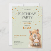 Capybara Birthday Invitation • 2nd Birthday Save The Date (Vorderseite)
