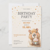 Capybara Birthday Invitation • 2nd Birthday Save The Date (Vorderseite)