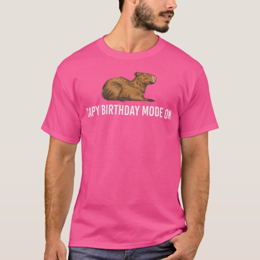 Capybara-Birthday-Modus T-Shirt (Vorderseite)