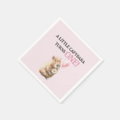 Capybara Birthday Napkin • First Birthday Serviette (Ecke)