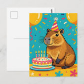 Capybara Birthday Postkarte (Vorne/Hinten)