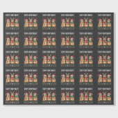 Capybara Birthday Ugly Christmas Sweater Capybara Geschenkpapier (Flach)