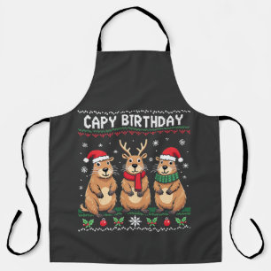 Capybara Birthday Ugly Christmas Sweater Capybara Schürze