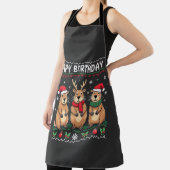 Capybara Birthday Ugly Christmas Sweater Capybara Schürze (InSitu)