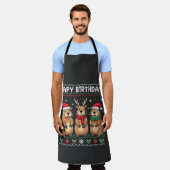Capybara Birthday Ugly Christmas Sweater Capybara Schürze (Getragen)