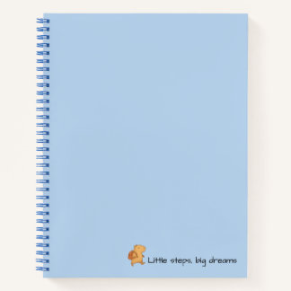 Capybara Blue Notebook - Kleine Schritte Big Dream Notizblock