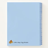 Capybara Blue Notebook - Kleine Schritte Big Dream Notizblock (Rückseite)