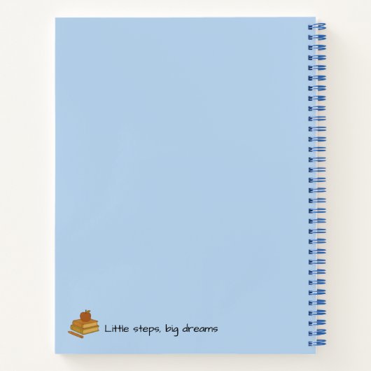 Capybara Blue Notebook - Kleine Schritte Big Dream Notizblock (Rückseite)