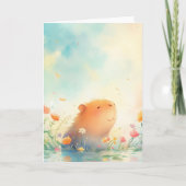 Capybara-Blume Karte (Vorderseite)