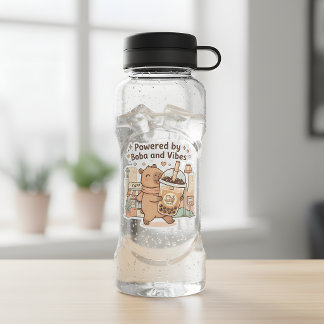 Capybara-Boba-Aufkleber – Süßer Kawaii-Blasentee Aufkleber