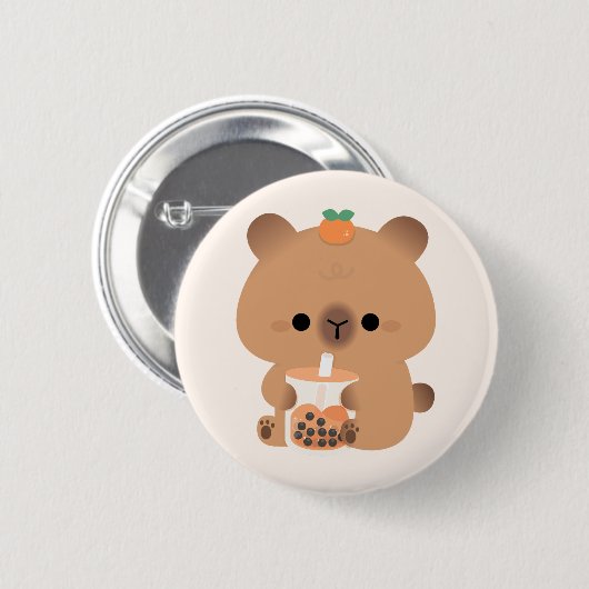 Capybara Boba Button (Vorne & Hinten)