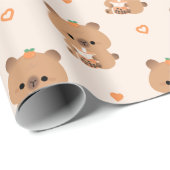 Capybara Boba Geschenkpapier (Rolleneckpunkt)