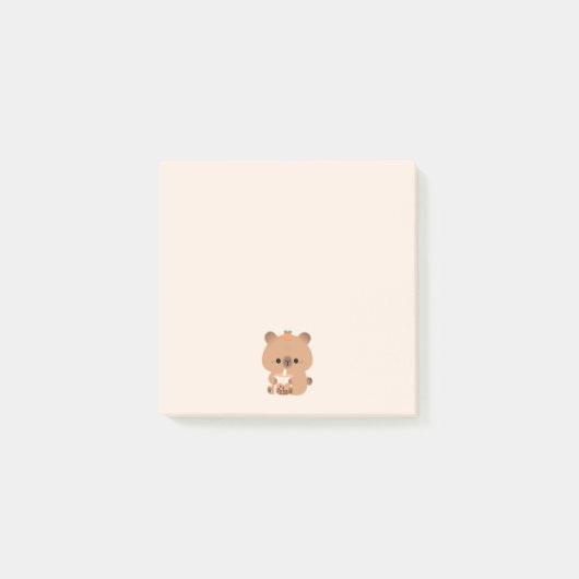 Capybara Boba Post-it Klebezettel (Vorderseite)