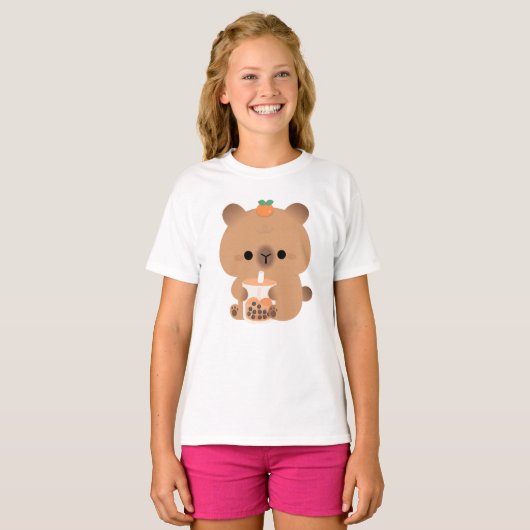 Capybara Boba T-Shirt (Vorne ganz)